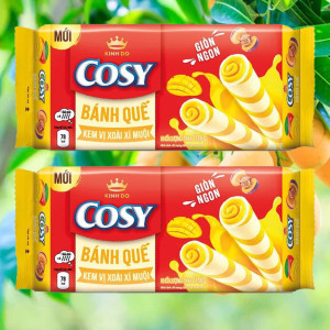 Bánh quế Cosy vị kem xoài xí muội 117,6 gr
