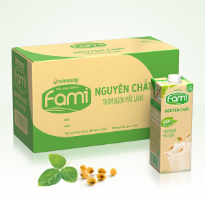 Sữa đậu nành nguyên chất Fami 1L