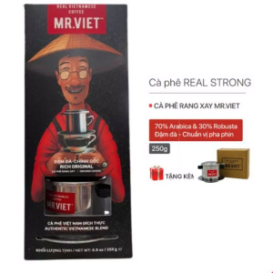 Cà phê hạt rang xay kèm phin Mr. Viet 250g