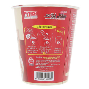 Mì bò hầm Ottogi vị cay 15 ly 62g