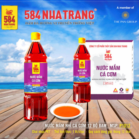 Nước mắm Cá cơm 584 Nha Trang 12N 1 lít