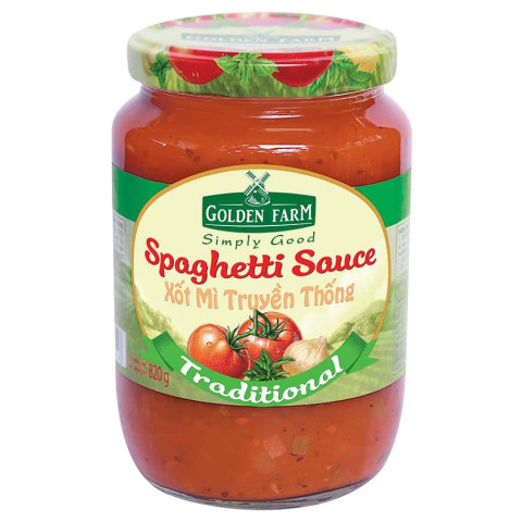 Sốt mì Spaghetti Truyền Thống Golden Farm 820g