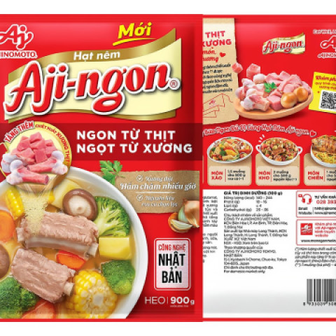 Hạt nêm Aji-ngon vị heo 900g