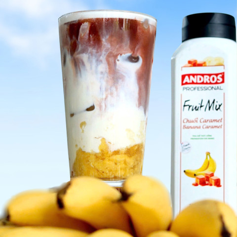 Sinh tố chuối Andros Fruit Mix Banana Caramel 820ml