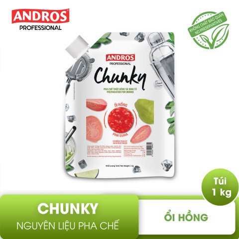 Mứt Ổi hồng Andros Chunky Pink Guava 1kg