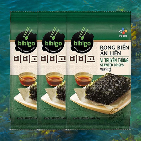Rong biển ăn liền Bibigo vị truyền thống 4g x 3