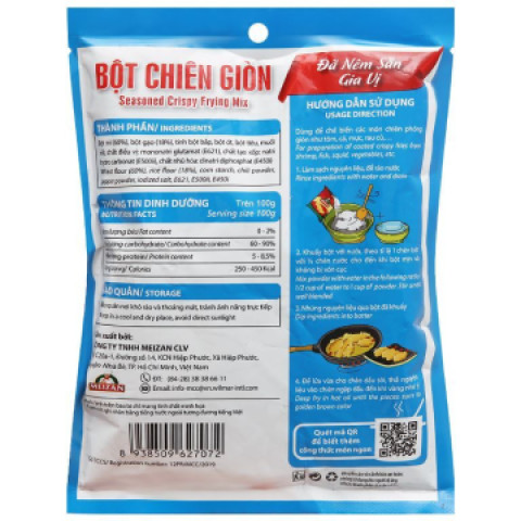 Bột chiên giòn Meizan Seasoned Crispy Frying Mix 150g