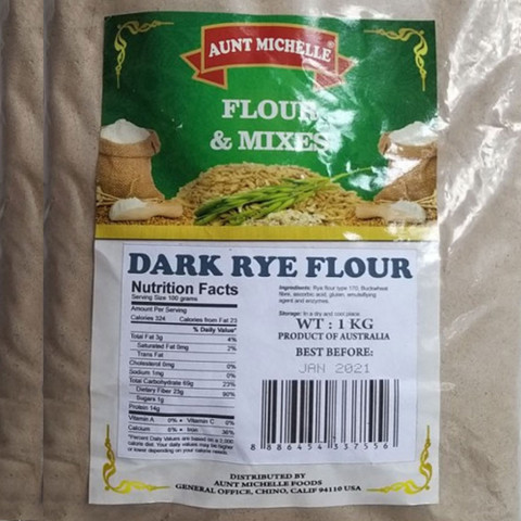 Bột mì đen Dark Rye Flour Aunt Michelle 1kg