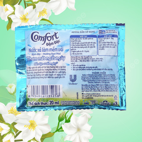 Nước xả vải Comfort đậm đặc hương ban mai 20ml