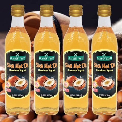 Sirô Hạt Dẻ Golden Farm Hazelnut Syrup 520ml