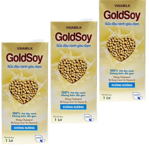 Sữa đậu nành không đường Vinamilk Goldsoy 1L