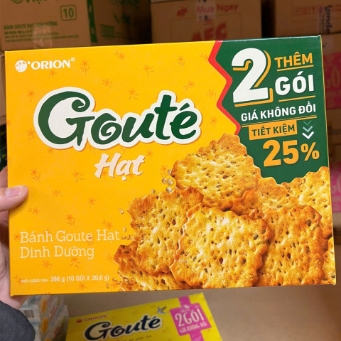Bánh quy mè giòn Gouté hộp 396gr (10 gói 39.6gr)