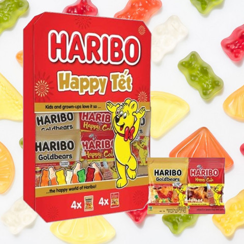 Kẹo Dẻo Haribo Happy Tết hộp giấy 96g F202778 