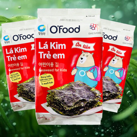 Lá kim ăn liền trẻ em O'Food 5g lốc 3 gói