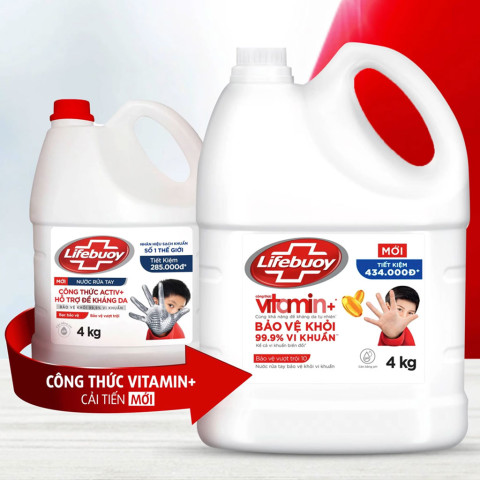 Nước rửa tay Lifebuoy 4kg x 3