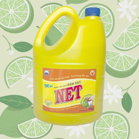 Nước rửa chén đậm đặc NET hương chanh 4KG X 3