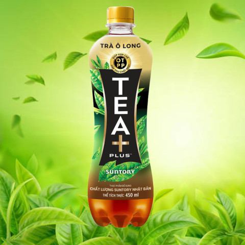 Trà Ô Long Suntory Tea Plus 450ml