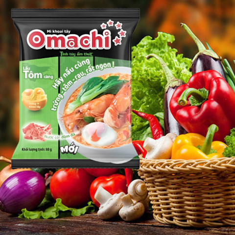 Mì khoai tây Omachi sốt tôm chua cay 80g