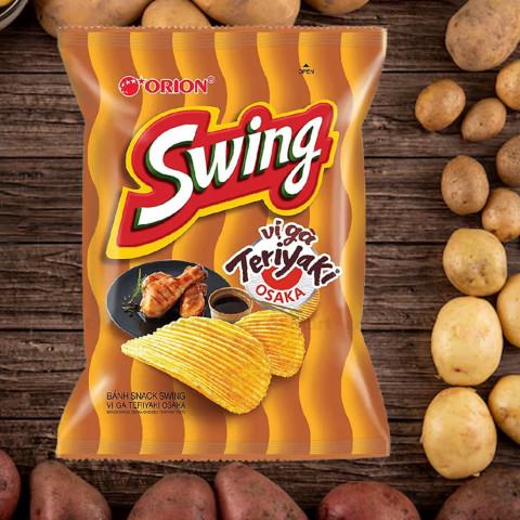 Bánh Snack khoai tây Swing vị Gà Teriyaki Osaka 33gr