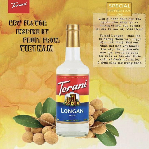 Siro Nhãn Torani  Longan Syrup 750ml