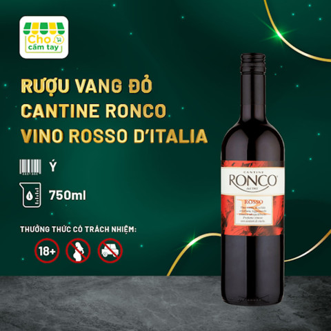 Rượu vang đỏ Ý Cantine Ronco Vino Rosso D’Italia W131011