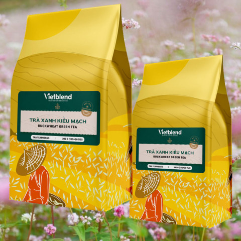 Trà Xanh Kiều Mạch Vietblend Buckwheat Green Tea 390g