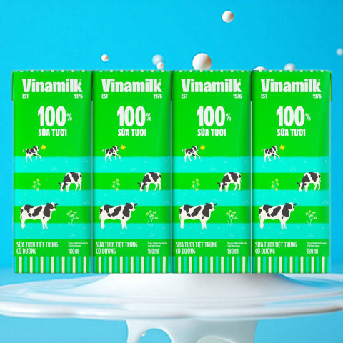 Sữa tươi tiệt trùng có đường Vinamilk 180ml