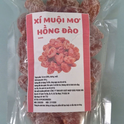Xí muội mơ hồng đào 500g