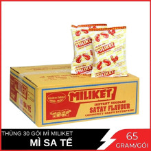 Mì sa tế Miliket gói 65gr x 30