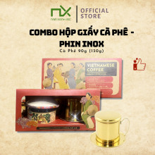 Combo 90g Cà phê hộp giấy và Phin Inox 130g