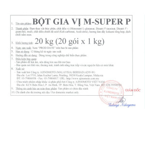Bột gia vị M-Super P Seasoning Powder 1kg x 20