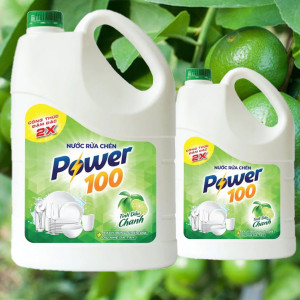 Nước rửa chén Power100 tinh dầu chanh 1.4kg