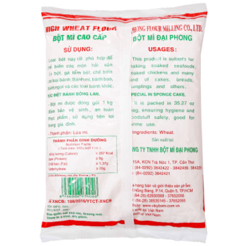 Bột mì đa dụng số 8 1kg