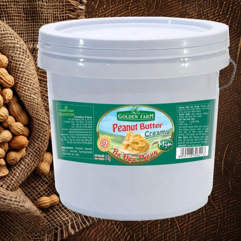 Bơ Đậu Phụng Mịn Golden Farm Xô 5Kg