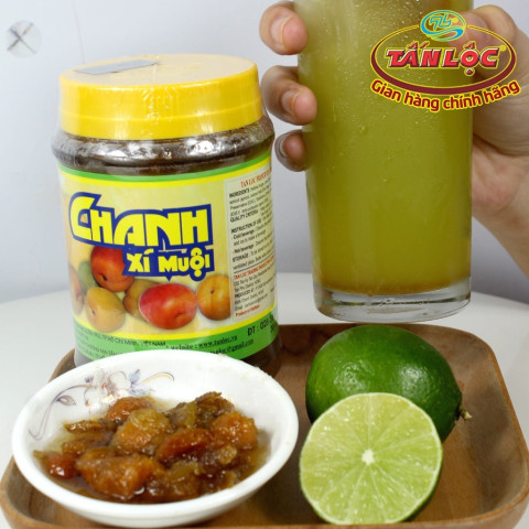 Chanh xí muội Tấn Lộc Lime Preserved Apricot 900gr