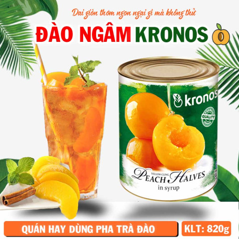 Đào ngâm Kronos Peach Halves in Syrup 820g