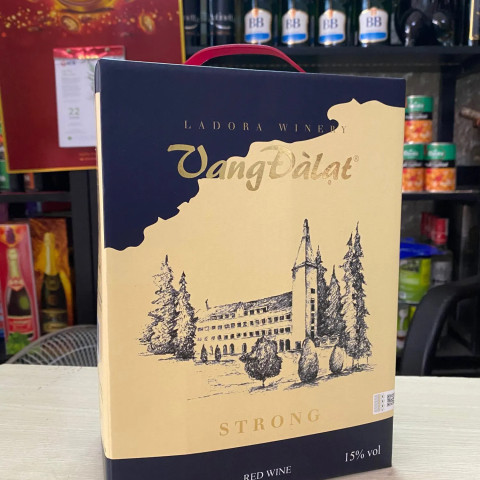 Rượu vang đỏ hộp giấy Vang Đà Lạt 3L