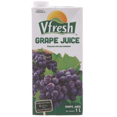 Nước nho ép Vfresh Grape Juice 1L
