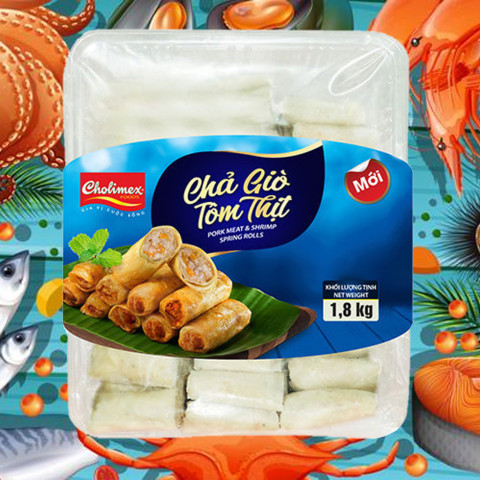 Chả giò tôm thịt Cholimex gói 1.8kg