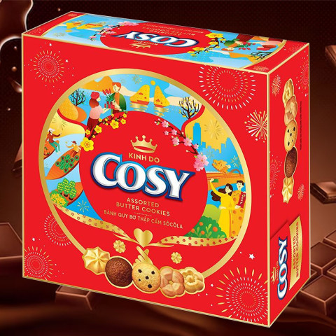 Bánh quy bơ thập cẩm socola Cosy hộp 378g