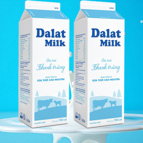 Sữa Tươi Thanh Trùng Dalat Milk 950ml 