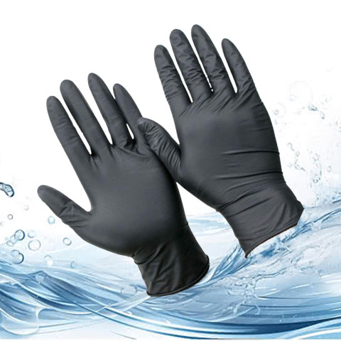 Găng tay y tế không bột đen size M