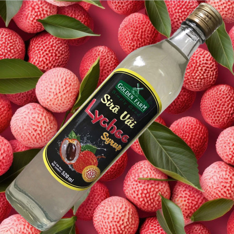 Siro vải Golden Farm Lychee Syrup 520ml