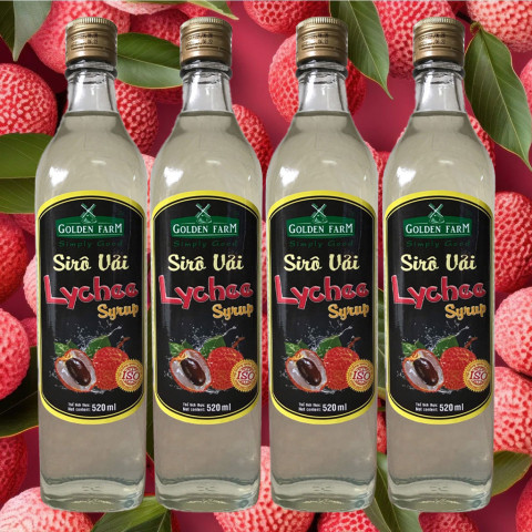 Siro vải Golden Farm Lychee Syrup 520ml