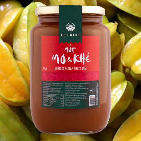 Mứt mơ khế Le Fruit Apricot and Star Fruit Jam 1kg