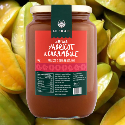 Mứt mơ khế Le Fruit Apricot and Star Fruit Jam 1kg