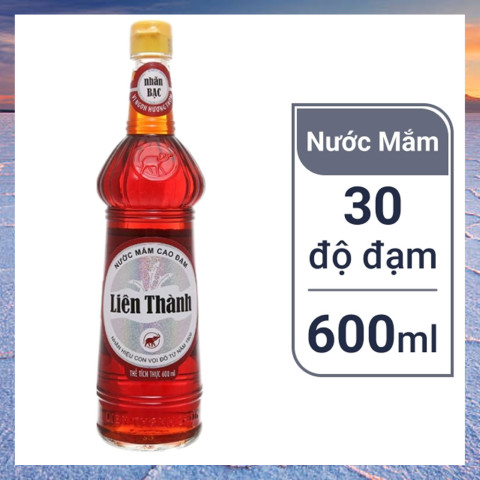 Nước mắm Liên Thành nhãn bạc 30 độ đạm 600ml