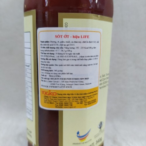 Tương Ớt Life Chilli Sauce 340g