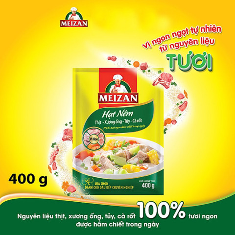 Hạt Nêm Meizan Thịt Xương Ống Tủy Cà Rốt 400g