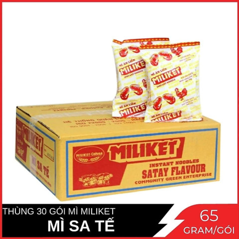 Mì sa tế Miliket gói 65gr x 30